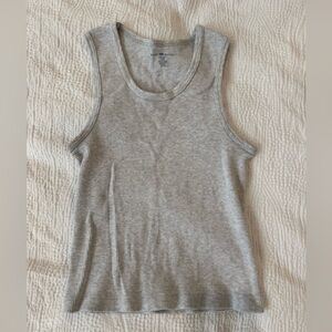 Brandy Melville Gray Ribbed Tank Top